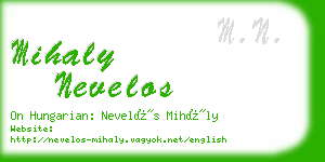 mihaly nevelos business card